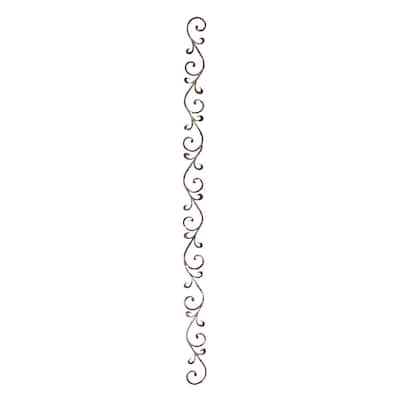 5-1/8 in. x 94 1/2 in. Gonzato Modern Design Rail Forged Wrought Iron Raw Accent Panel