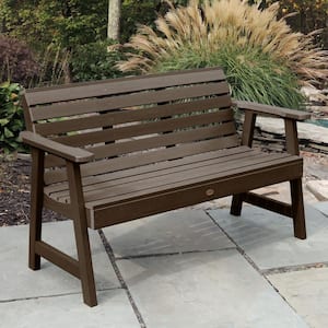 Weatherly 5 ft. 2-Person Weathered Acorn Recycled Plastic Outdoor Garden Bench