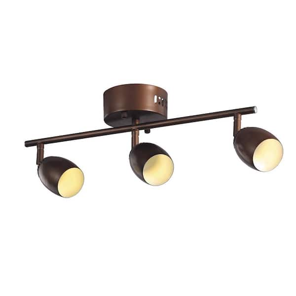 Bel Air Lighting 3-Light Rubbed Oil Bronze LED Track Light