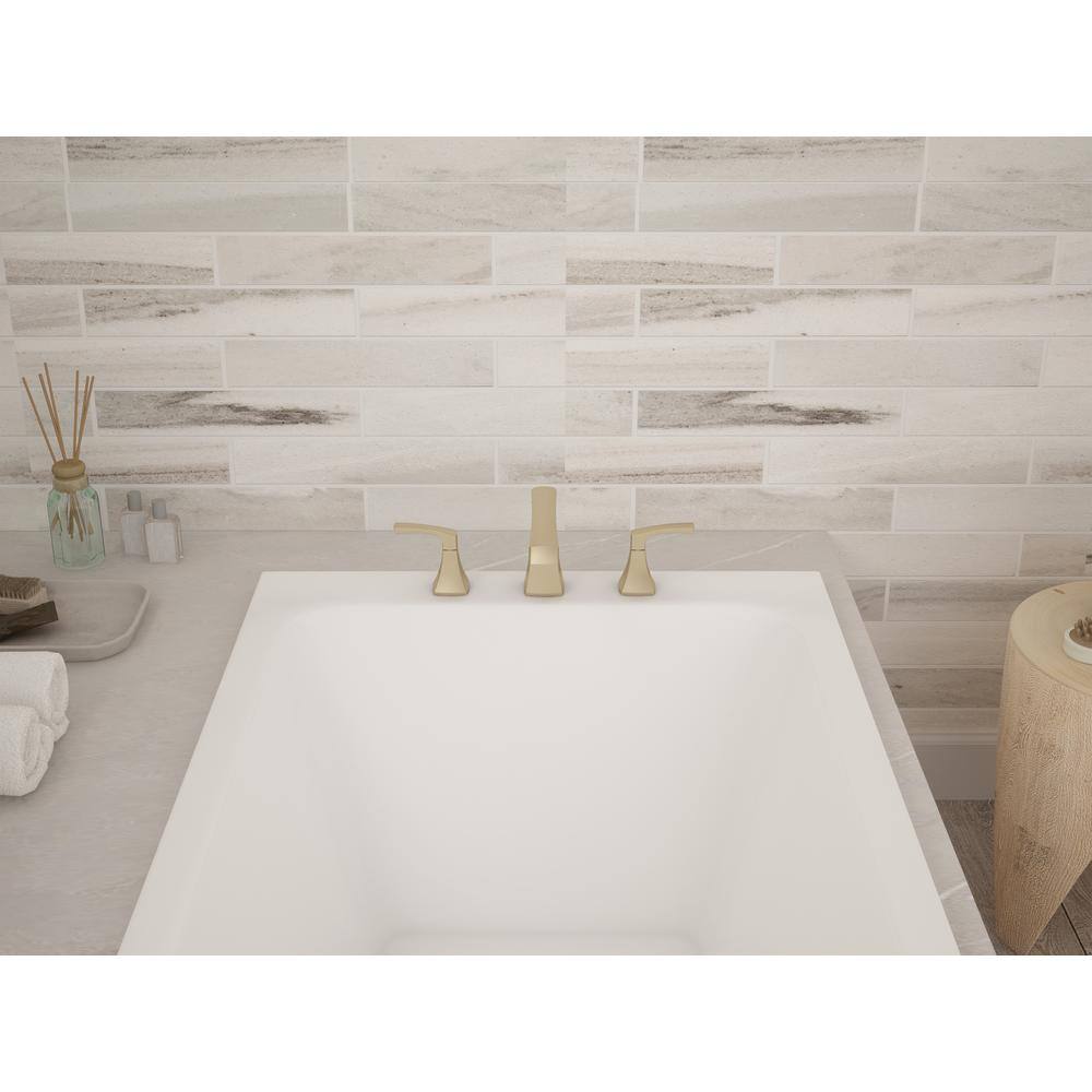 Cardania Matte Gold 2-Handle Deck-Mount Roman Tub Faucet