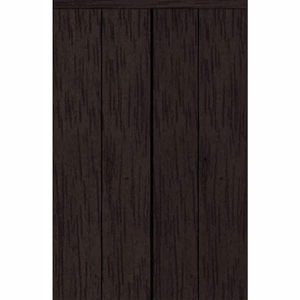 Impact Plus 90 in. x 96 in. Smooth Flush Espresso Solid Core MDF Interior Closet Bi-fold Door with Matching Trim