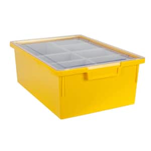 Bin/ Tote/ Tray Divider Kit - Double Depth 6" Bin in Primary Yellow - 1 pack