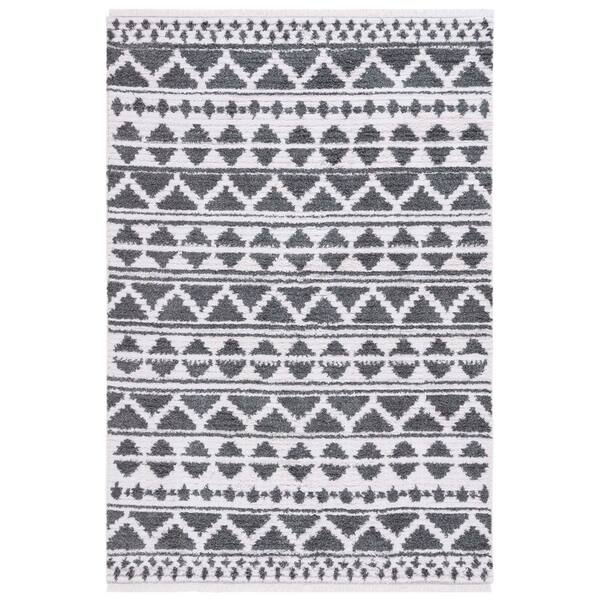 Augustine 4 ft. x 6 ft. Ivory/Gray Tribal AGT847F Area Rug