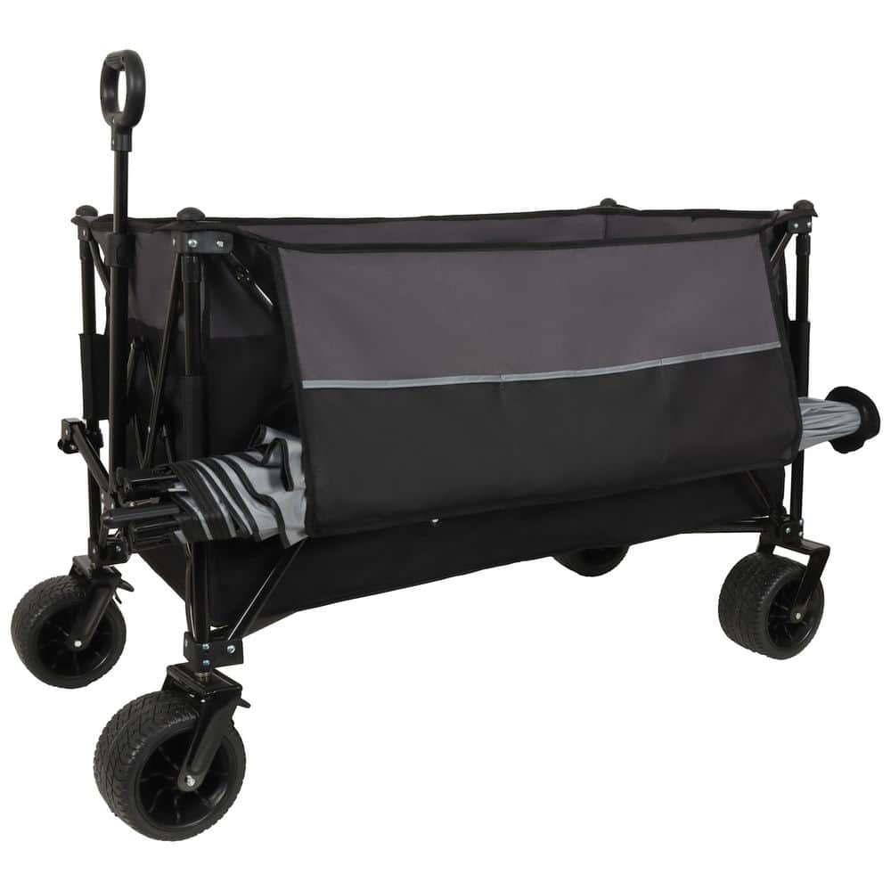 10.59 cu. ft. Steel Garden Cart with All-Terrain Wheels for Camping in Black and Gray price history on PriceWatchPro