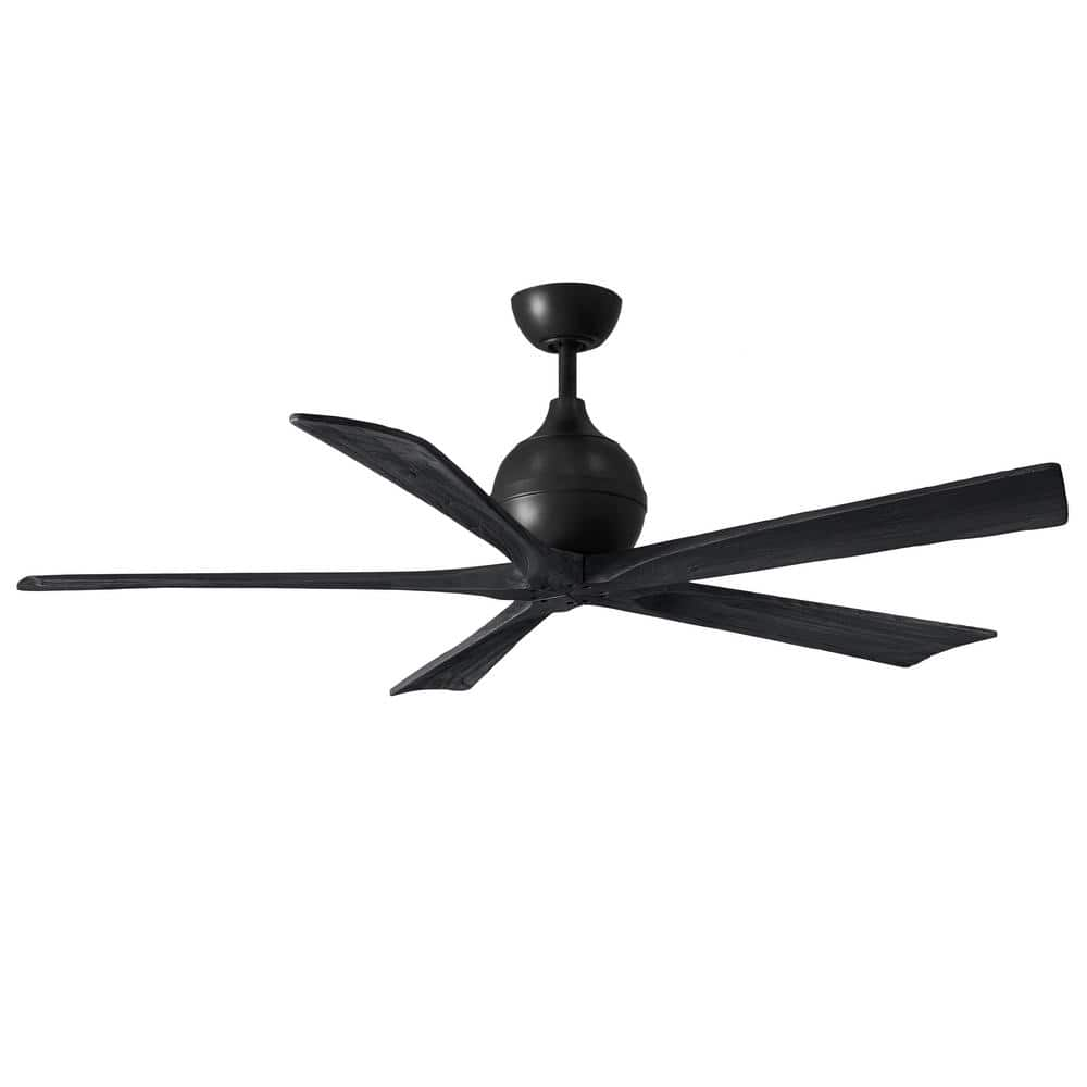 Irene-5 60 in. Matte Black Ceiling Fan -  Matthews Fan Company, IR5-BK-BK-60