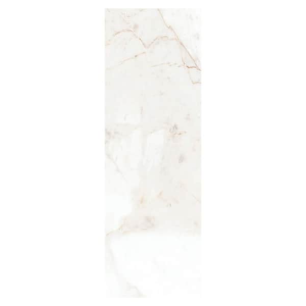 Spanish Mirage 4 in. x 12 in. x 9mm Marble Porcelain Floor and Wall Tile Gold Sample