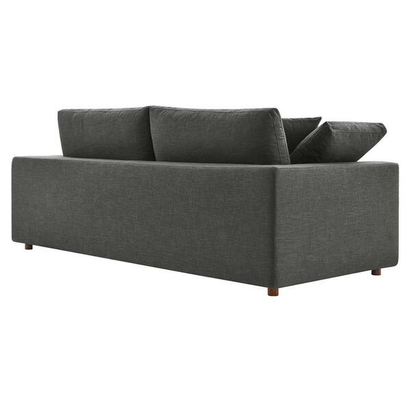 88.5 in. W Square Arm 3-Seats Linen Sofa with Removable Back, Seat CUS