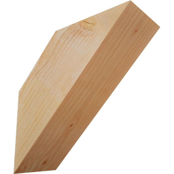 Ekena Millwork 6"W x 14"D x 14"H Traditional Rough Sawn Knee Brace, Douglas Fir