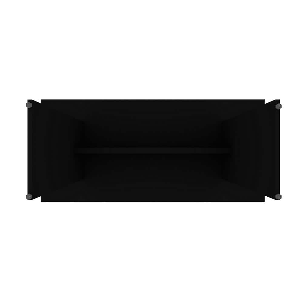 67.91" Black Reclaimed Wood Rectangular Dining Table