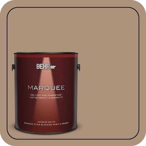 BEHR MARQUEE 1 gal. #PPU4-04 Soft Chamois One-Coat Hide Matte Interior Paint & Primer