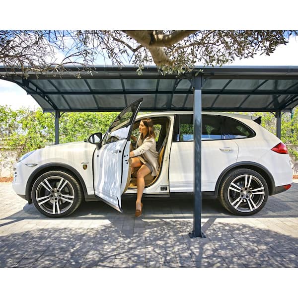 CANOPIA by PALRAM Arcadia 12 ft. x 17 ft. Gray/Gray Metal Carport