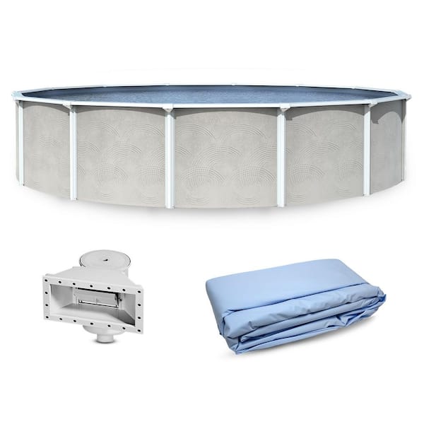 Belize 24 ft. Round 52 in. Deep Above Ground Pool with 6 in. Top Seats Pool and Liner Only