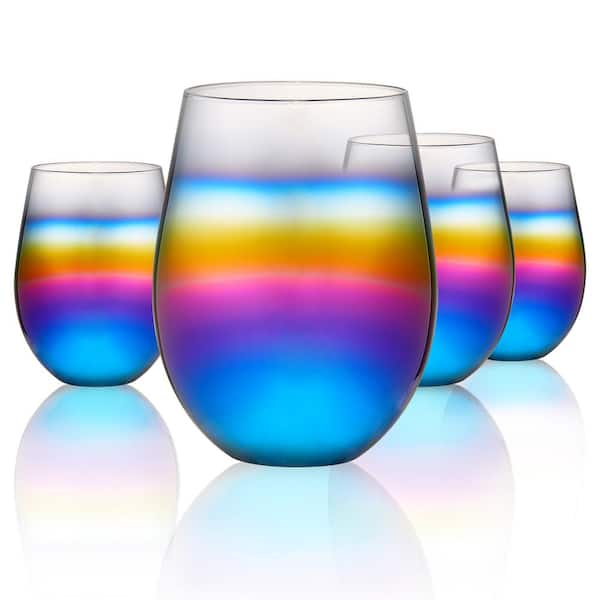 at Home Set of 4 Simply Everyday Stemless Wine Glasses
