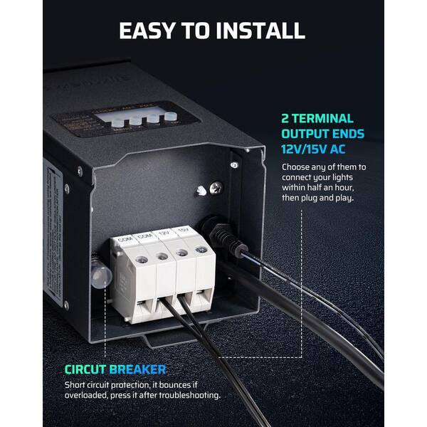 DEWENWILS Low Voltage 150-Wattage Metal Landscape Lighting