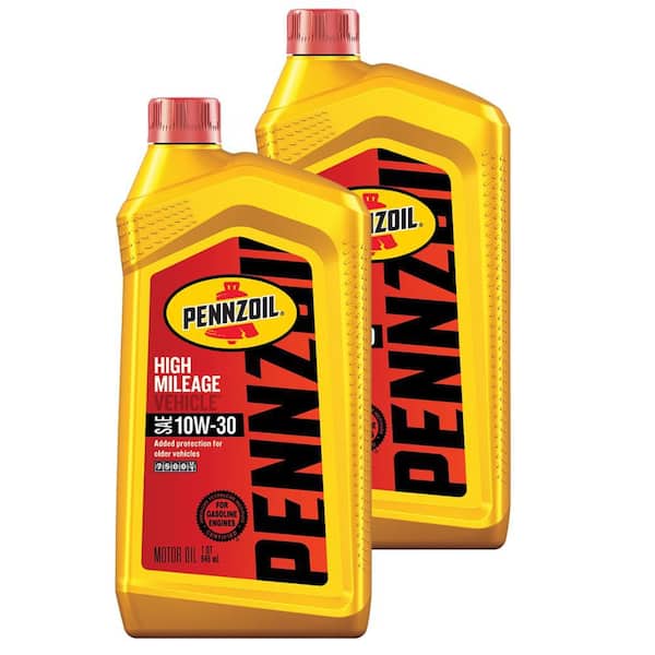 High Mileage SAE 10W-30 Synthetic Blend Motor Oil 1 qt (2-Pack)