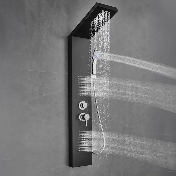 AKDY 52 in. 2-Jet Shower Panel System with Rainfall Shower Head