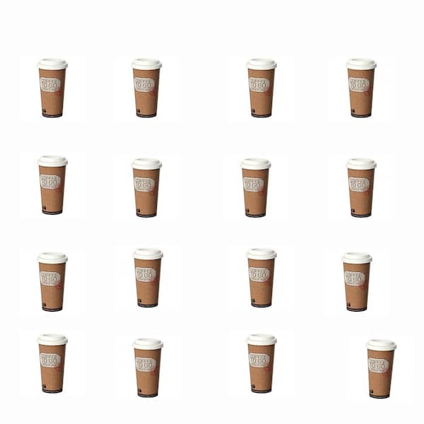 Unbranded 16 oz. Plastic Reusable Insulated Travel Coffee Mug Thermos Tumblers (16 Pack)