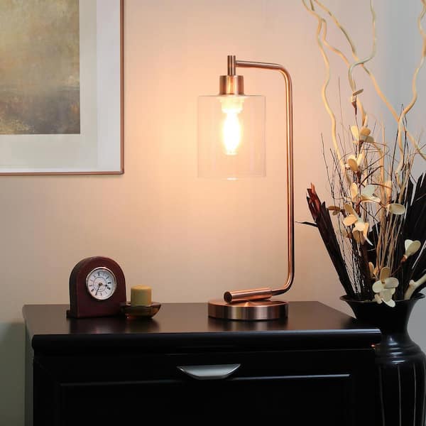 Simple Designs 19 in. Bronson Antique Style Rose Gold Industrial