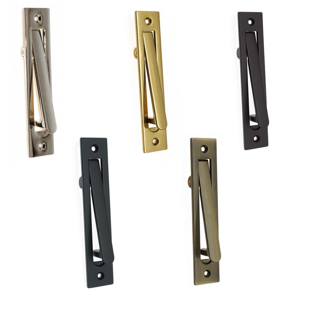 Polished Chrome Solid Brass Pocket Door Handle