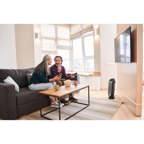 Lasko 1500-Watt 23 in. Electric Oscillating Ceramic Tower Space Heater with  Timer and Remote Control CT22766 - The Home Depot