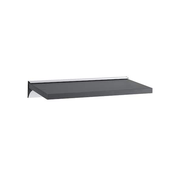 DANYA B 16 in. W Black MDF Floating Decorative Wall Shelf with Aluminum Bracket