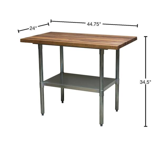 stainless steel counter height dining table