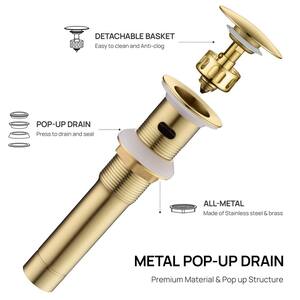 Bouchon De Vidange Pop-up Avec Tamis Acier Inox 304 - Pour Lavabo/baignoire, Diamètre 34-40mm, Anti-cheveux