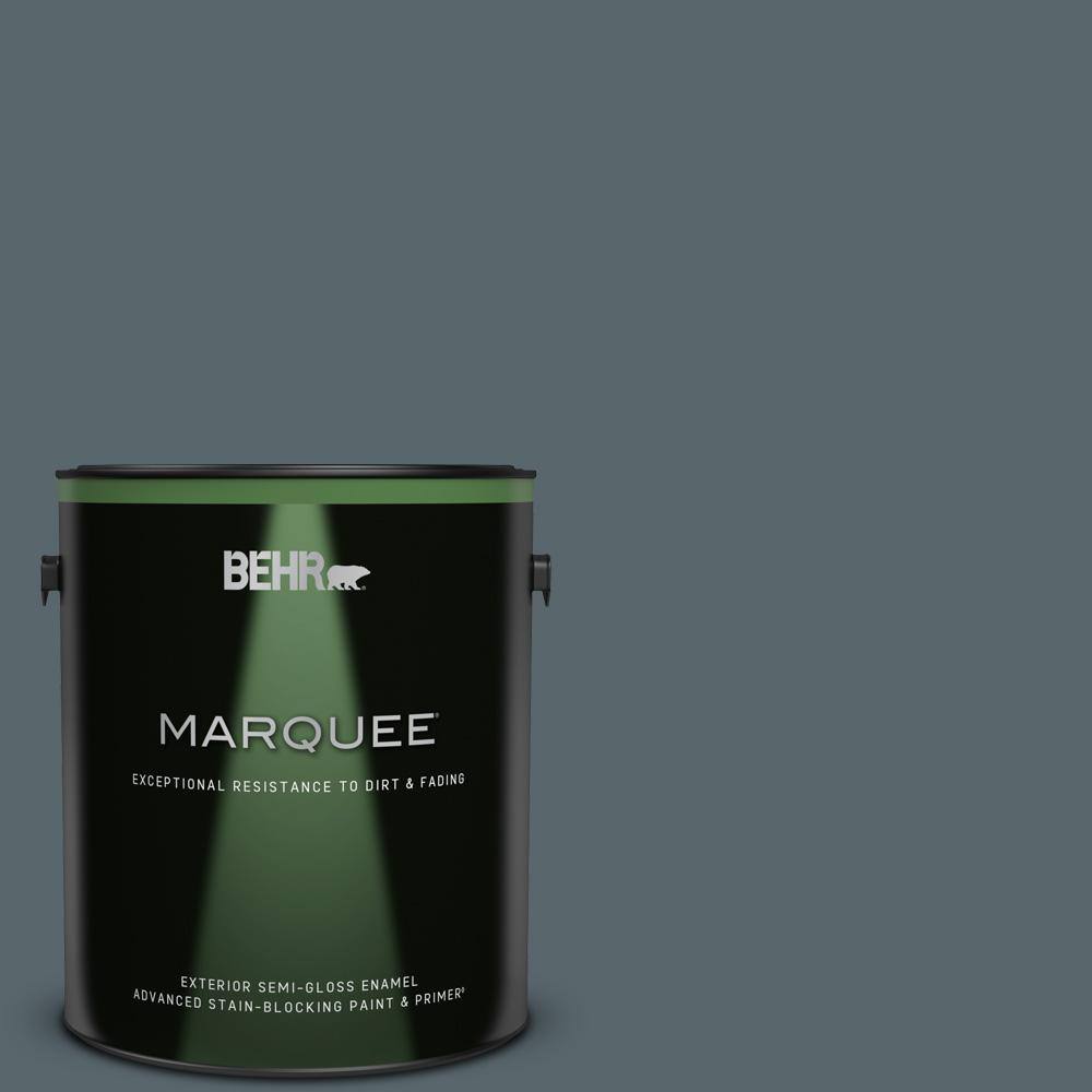 BEHR MARQUEE 1 gal. N4706 Whale Gray SemiGloss Enamel BEHR MARQUEE 1 gal. N4706 Whale Gray SemiGloss Enamel