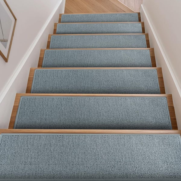 Unbranded 8 in. x 30 in. Chenille Stair Tread Cover (Set of 15)
