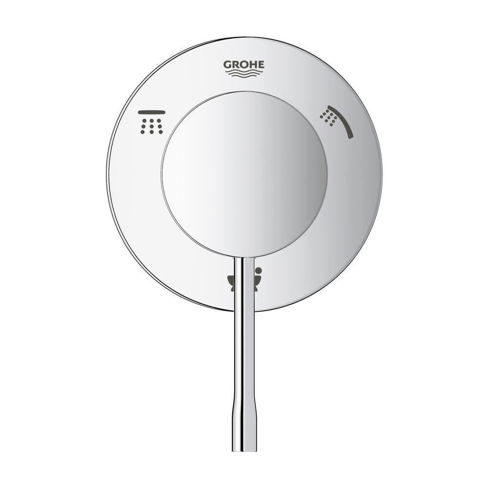 Essence Polished Black Metal Shower Diverter Trim Kit