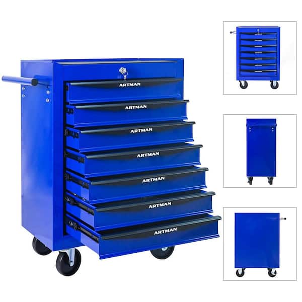 7-Drawer Rolling Tool Chest Cabinet, Tool Storage Organizer w 7-Drawer Rolling Tool Chest Cabinet, Tool Storage Organizer w