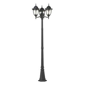 Central Square 3-Light Charcoal Outdoor Post Lamp