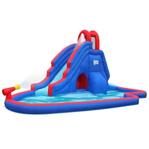 Inflatable Water Slide and Blow up Pool, Kids Water Park for Backyard