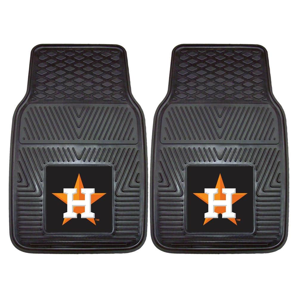 FANMATS Houston Astros 18 in. x 27 in. 2Piece Heavy Duty Vinyl Car Mat