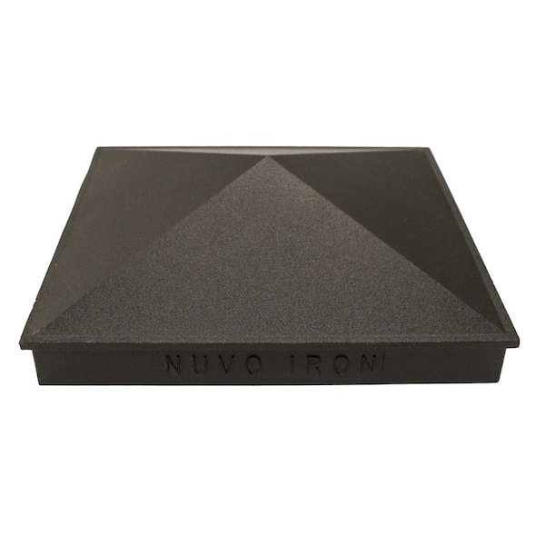 Nuvo Iron 5-1/2-in x 5-1/2-in Black Aluminum Deck Post Cap