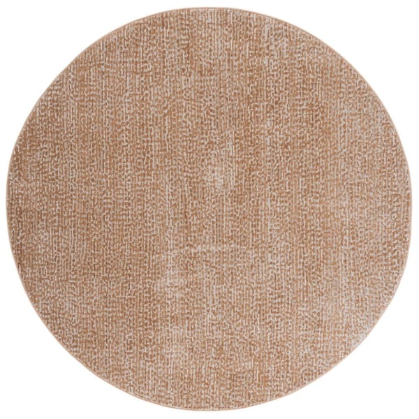 Hazel 6 ft. x 6 ft. Round Gold/Beige Abstract Spots Area Rug