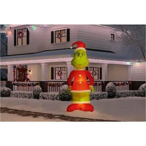10 ft. Inflatable Giant Grinch with Fuzzy Plush Fabric