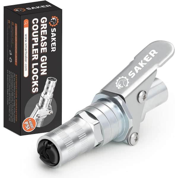 Saker Quick Release Locking Grease Gun Coupler (1-Piece)