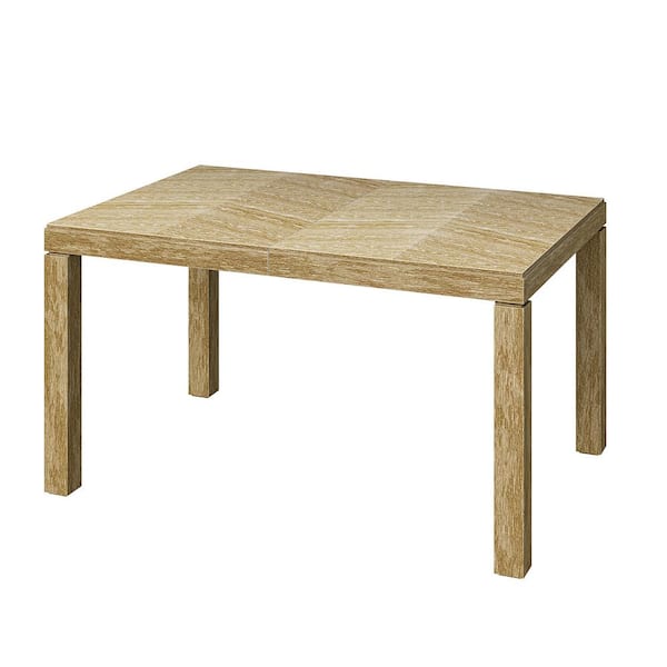 JAYDEN CREATION Viktor Farmhouse Acorn Wood 38 in 4-Legs Dining Table Seat 6