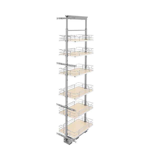 Rev A Shelf 13 In Chrome Maple Solid, Home Depot Pantry Shelving
