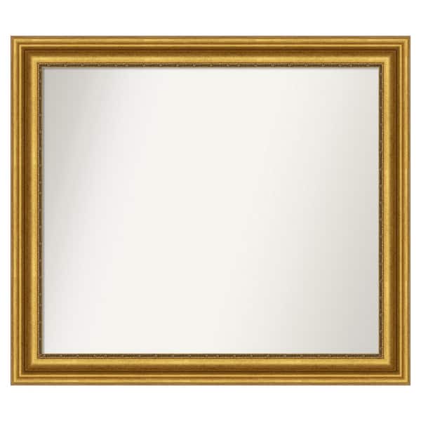 Amanti Art Parlor Gold 39.75 in. W x 34.75 in. H  Custom Non-Beveled Recycled Polystyrene Framed Bathroom Vanity Wall Mirror