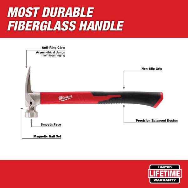 19 oz. Smooth Face Poly/Fiberglass Handle Hammer with Hammer Loop 19 oz. Smooth Face Poly/Fiberglass Handle Hammer with Hammer Loop