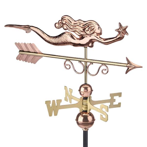 Good Directions Pure Copper Little Mermaid Weathervane