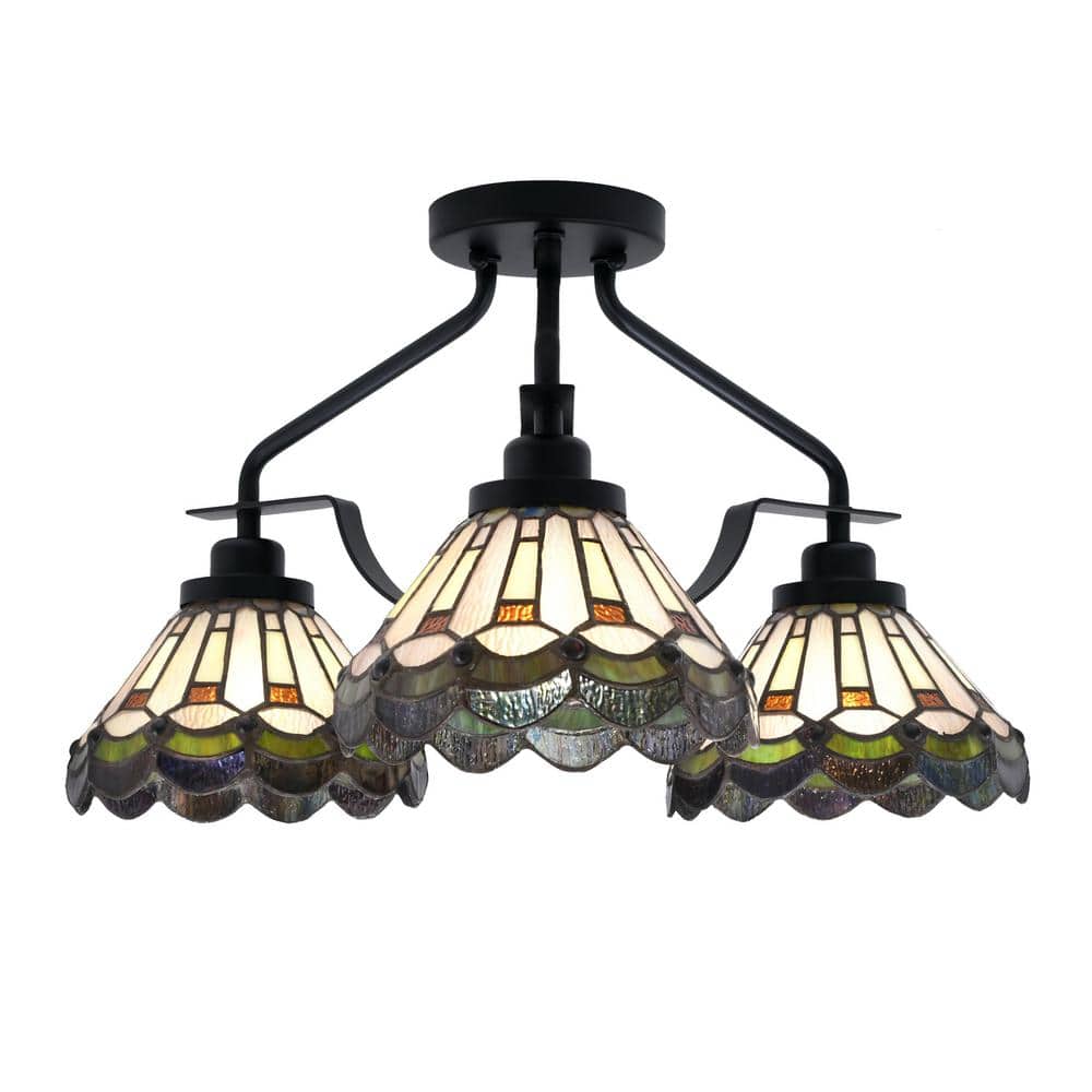 Maxax Carson 3-Light Black Lantern Square Integrated LED