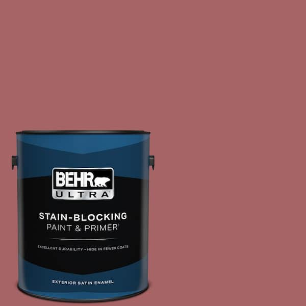 BEHR ULTRA 1 gal. #PPU1-06 Rose Marquee Satin Enamel Exterior Paint & Primer