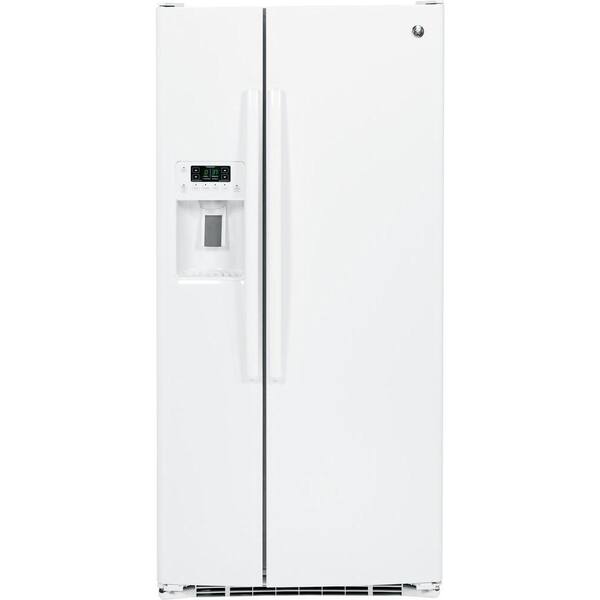 GE 23.2 cu. ft. Side by Side Refrigerator in White