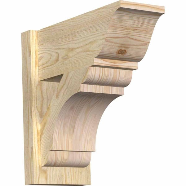 Ekena Millwork 8 in. x 18 in. x 18 in. Olympic Traditional Rough Sawn Douglas Fir Outlooker