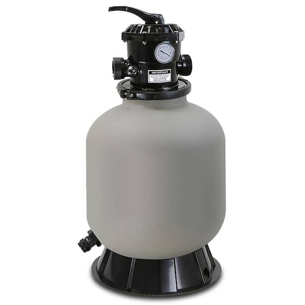 XtremepowerUS 16 in. 200 sq.ft. Swimming Pool Sand Filter with 7-Way ...