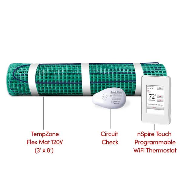 TempZone 3 ft. x 96 in. 120-Volt Radiant Floor Heating Kit (Covers 24 sq. ft.)