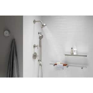 Purist 1-Handle Tub and Shower Faucet Trim Kit with Lever Handle in Vibrant Brushed Nickel (Valve not included)